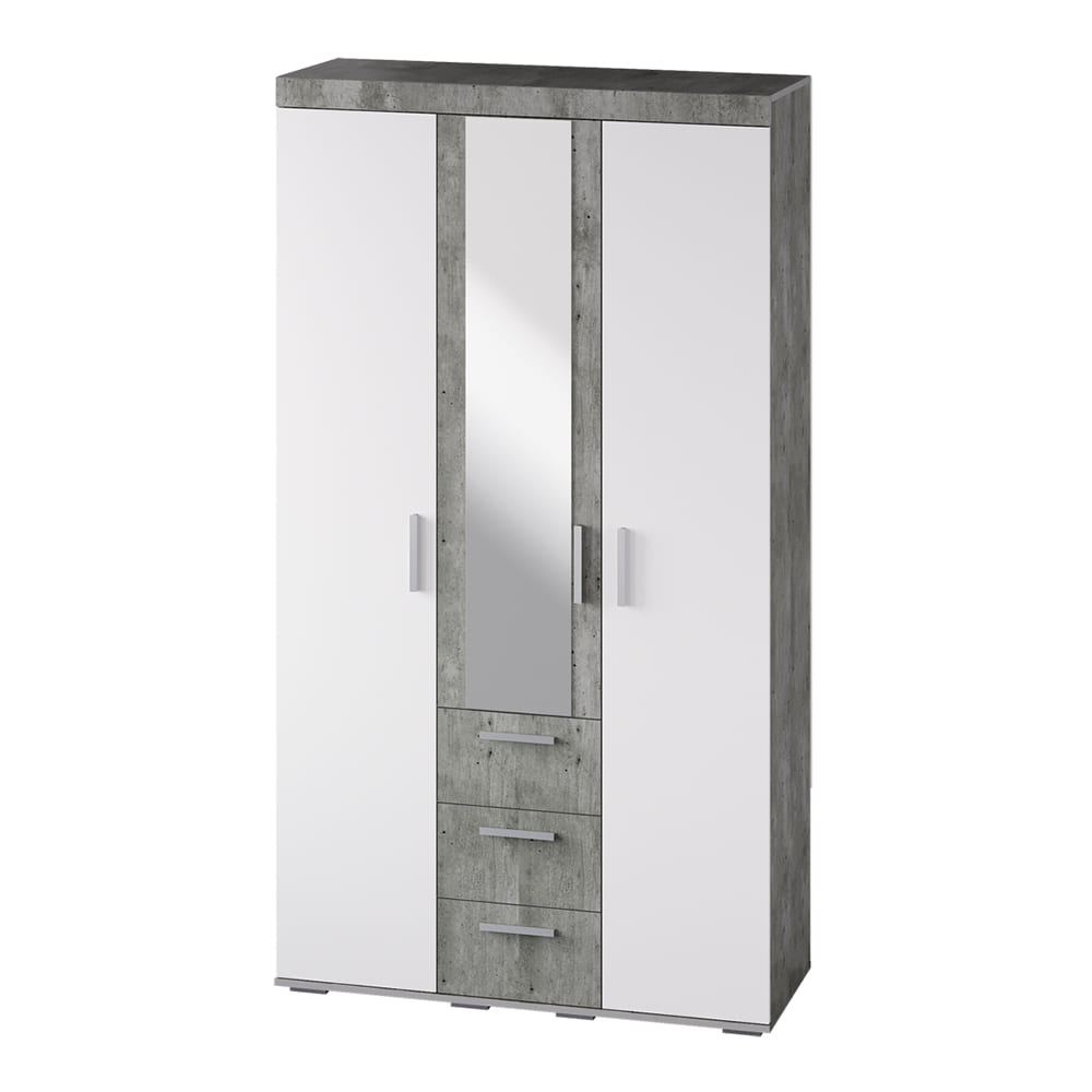 картинка Шкаф для одежды и белья Инстайл ШК-30, бетон/белый от магазина мебели
