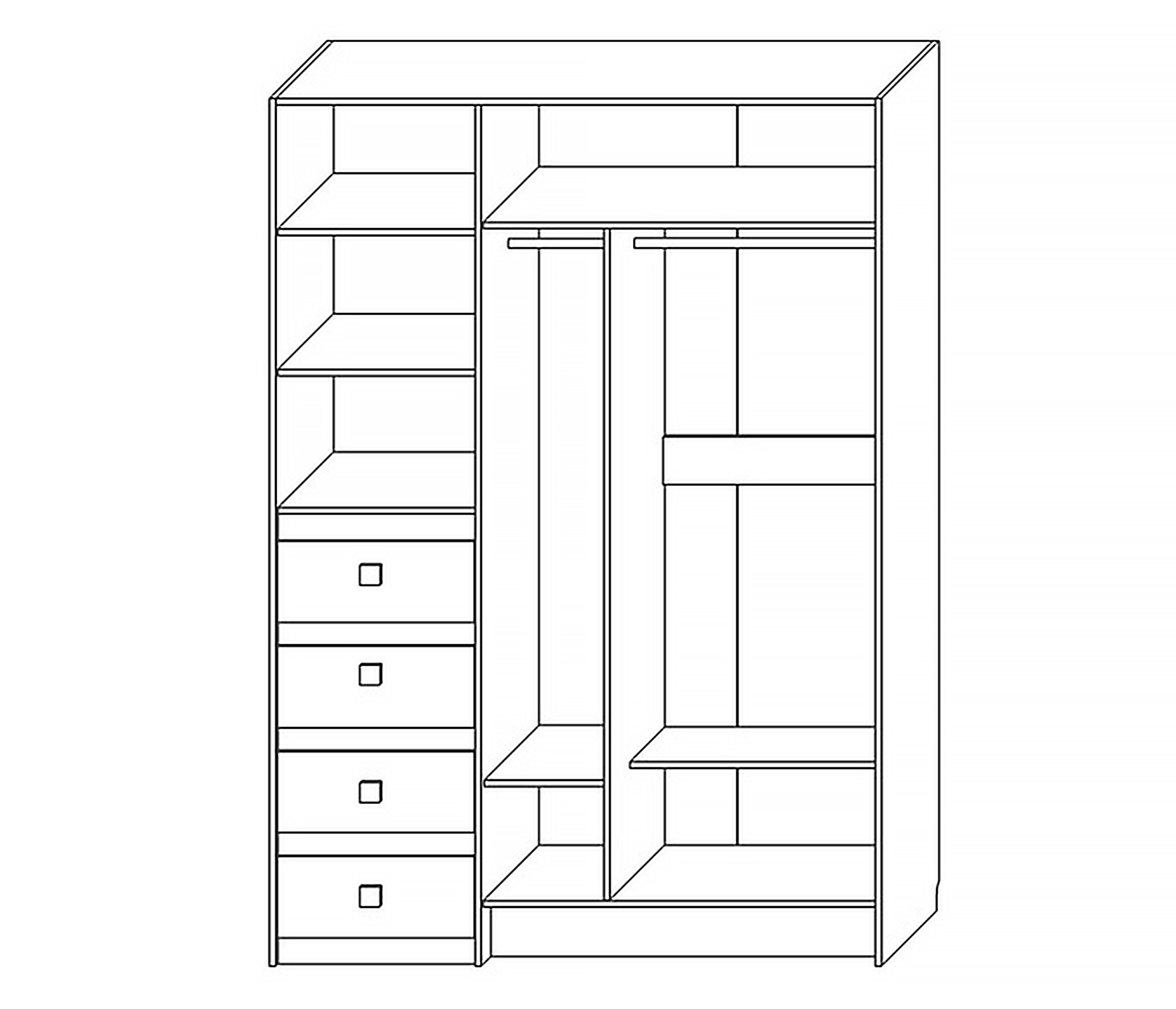 картинка Шкаф 3Д Лондон с ящиками дуб сонома от магазина мебели