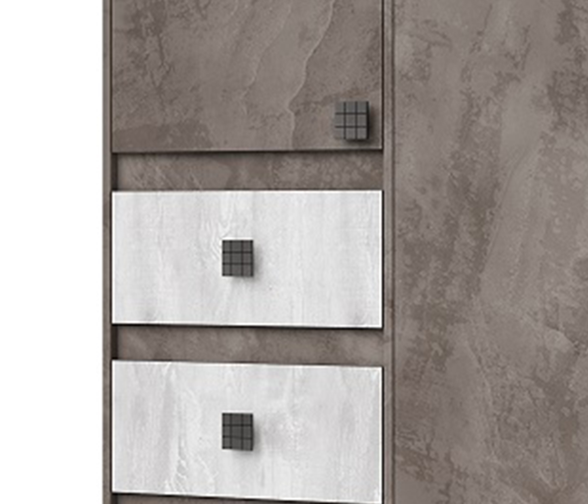 картинка Шкаф 3Д Лондон с ящиками оникс от магазина мебели