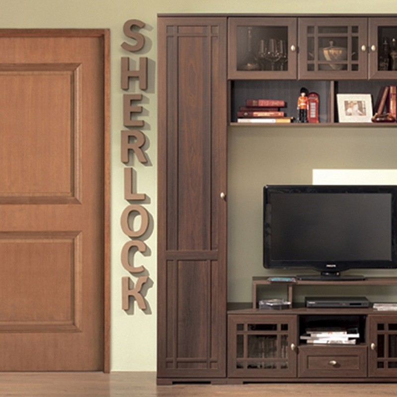 картинка Шкаф для белья Sherlock 8 левый, орех от магазина мебели