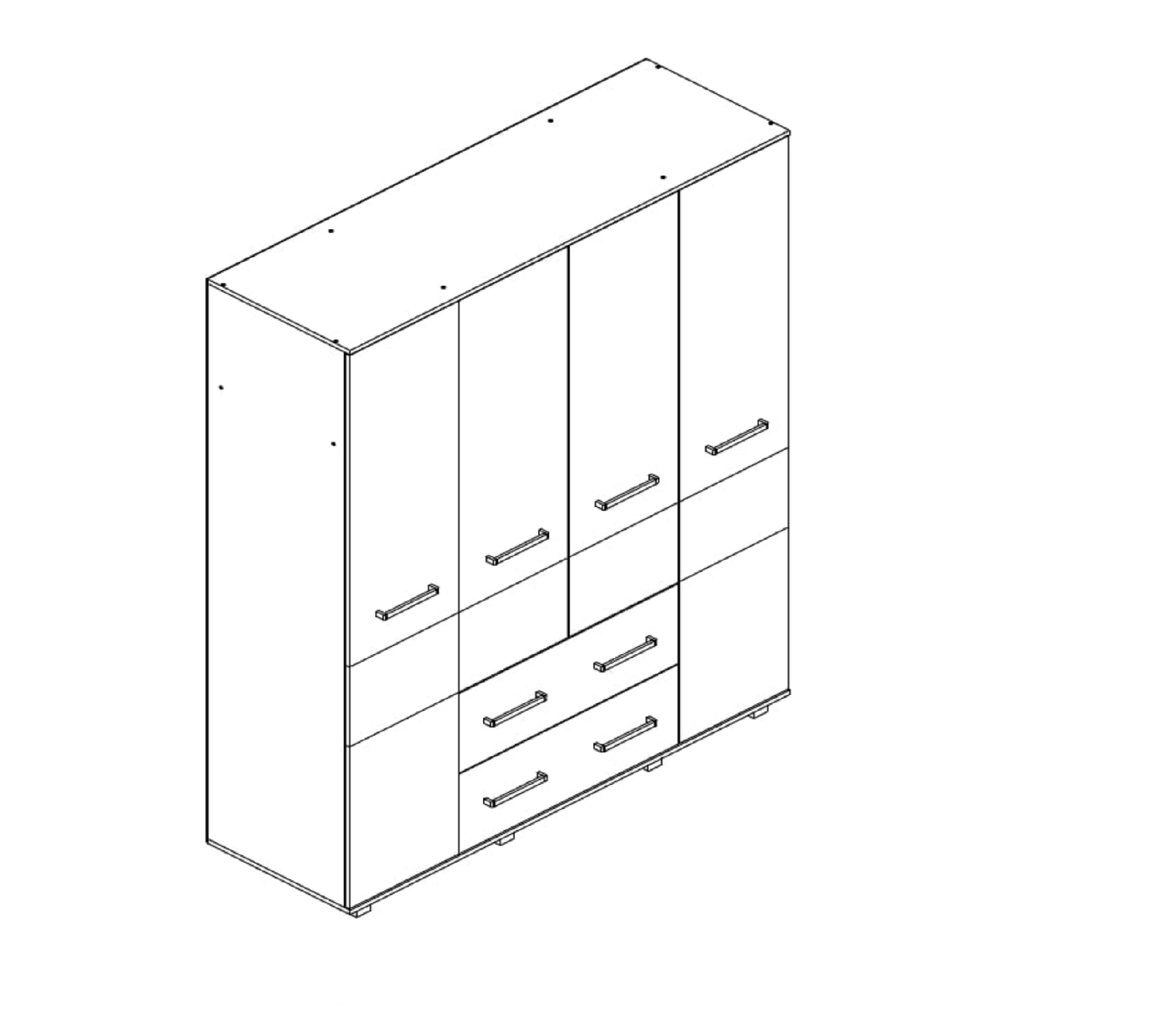 картинка Шкаф 1600 с ящиками  Вира-43 Анкор темный/Анкор светлый от магазина мебели