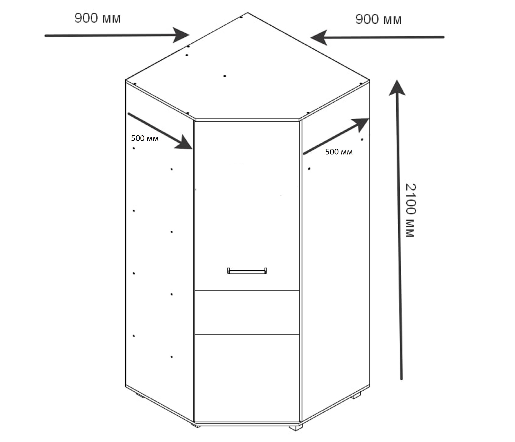 картинка Шкаф угловой Вира-59 Венге/Млечный дуб от магазина мебели