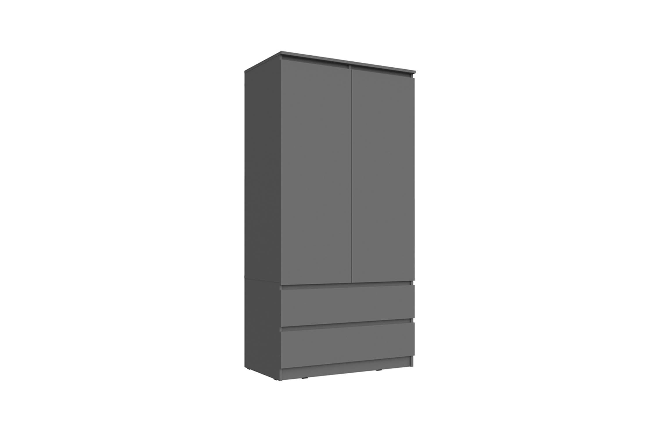 картинка Шкаф Челси 2-х дверный графит от магазина мебели