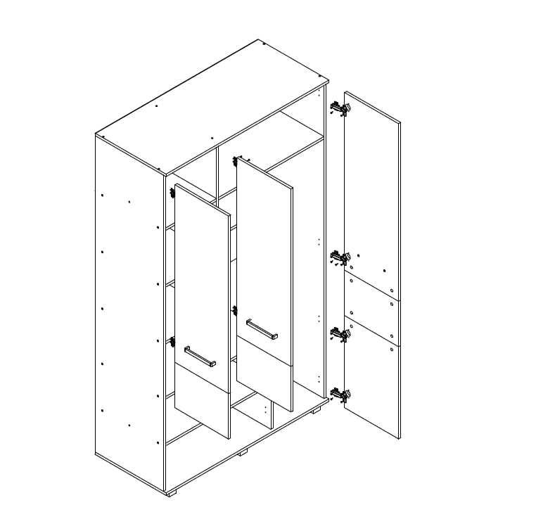 картинка Шкаф 1200 комбинированный Вира-32 Венге/Млечный дуб от магазина мебели