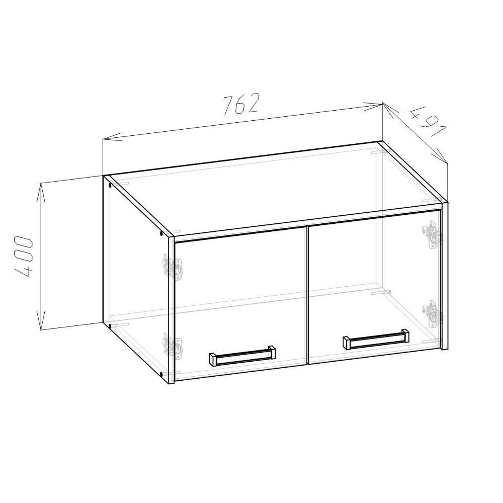 картинка Антресоль к двустворчатому шкафу 2А, Сонома, белый от магазина мебели