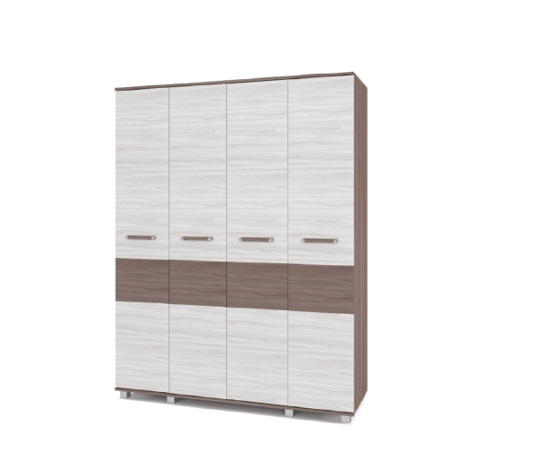 картинка Шкаф 1600 комбинированный Вира-40 Шимо темный/Шимо светлый от магазина мебели