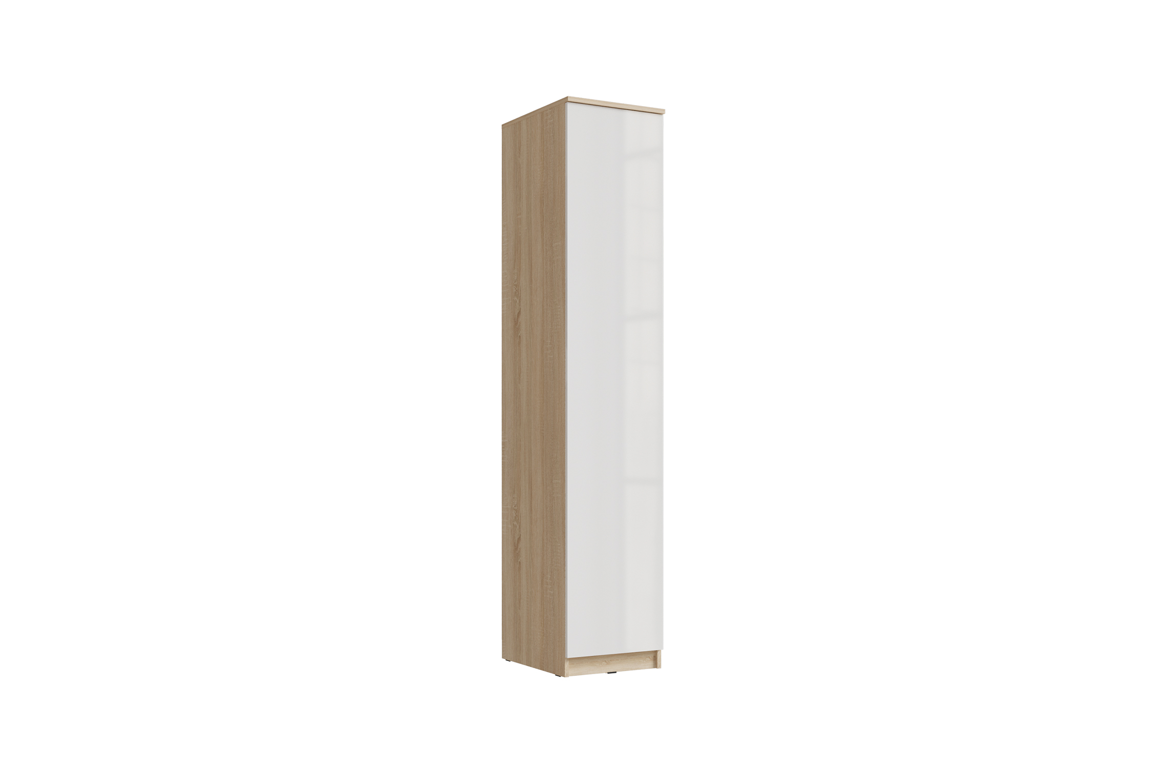 картинка Пенал Челси белый глянец / дуб сонома от магазина мебели