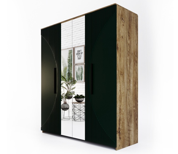 картинка Шкаф для одежды 4Д Монтале дуб канзас от магазина мебели