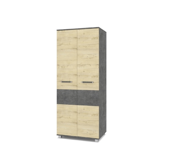 картинка Шкаф 800 комбинированный Вира-20 Камень темный - Ирландский дуб от магазина мебели