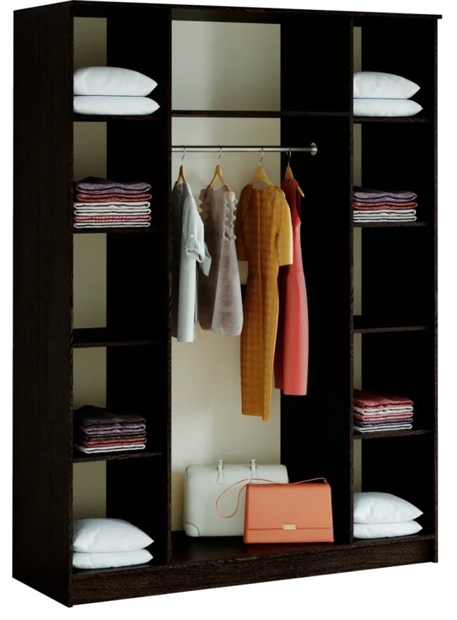 картинка Шкаф 4-х створчатый Фиеста NEW, венге/лоредо от магазина мебели