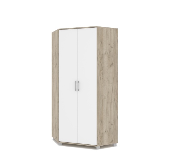 картинка Шкаф 900 угловой 2 двери Кана К59 Серый дуб/Белый от магазина мебели