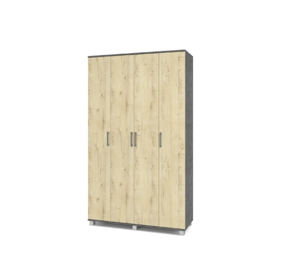картинка Шкаф 1200 комбинированный с выдвижной штангой Кана К41 Камень темный/Ирландский дуб от магазина мебели
