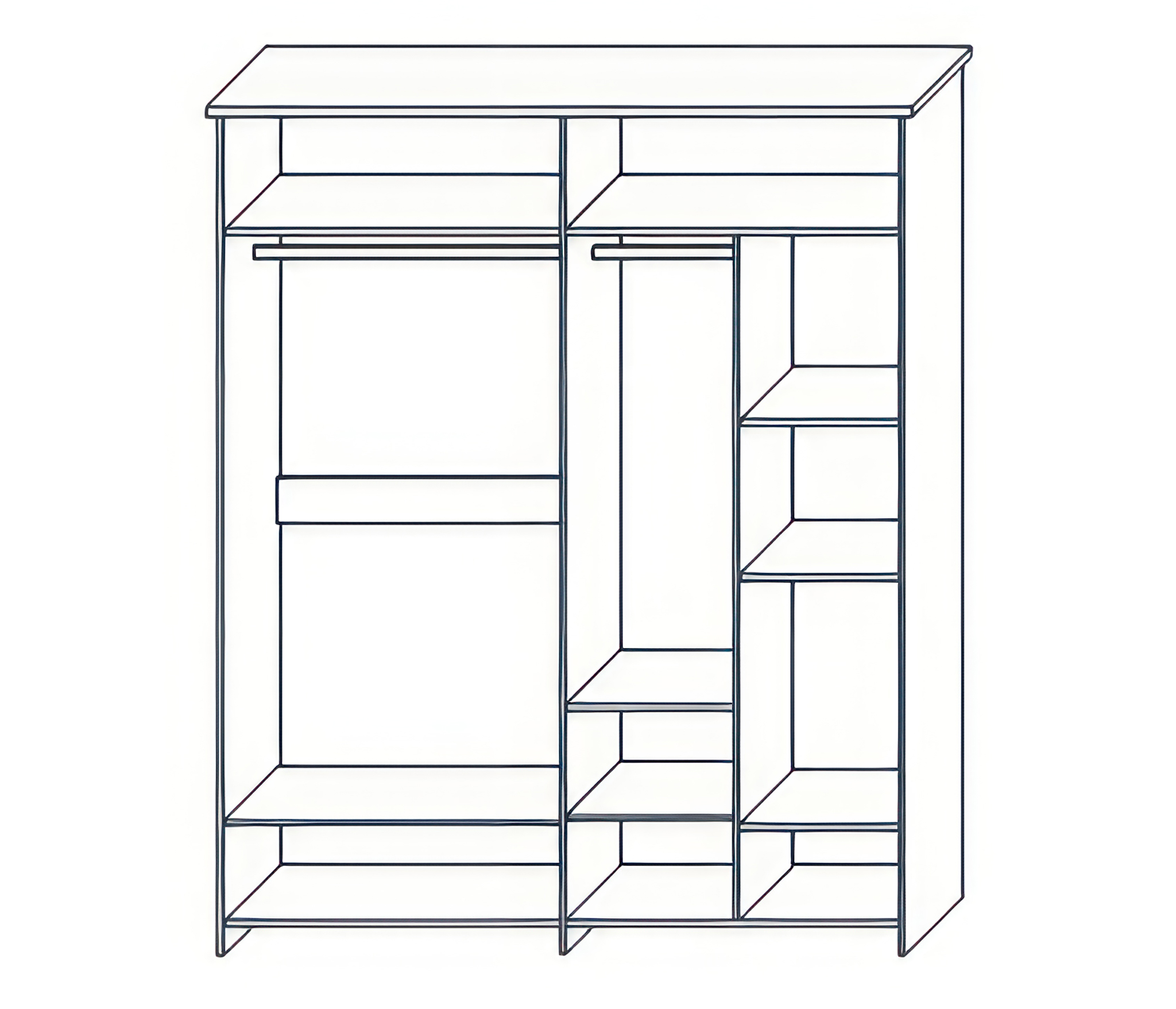 картинка Шкаф 4Д Скандинавия антрацит от магазина мебели