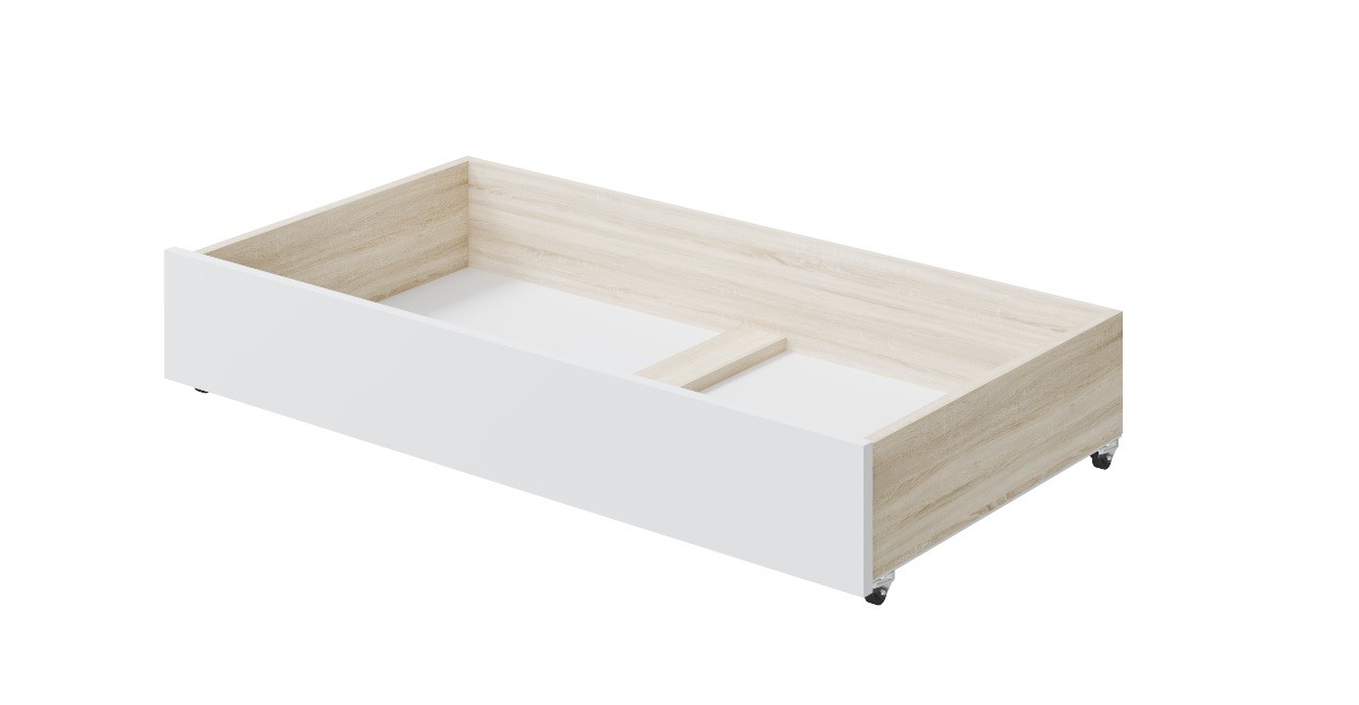 картинка Кровать с латами и ящиками Лори 140х200, дуб сонома от магазина мебели