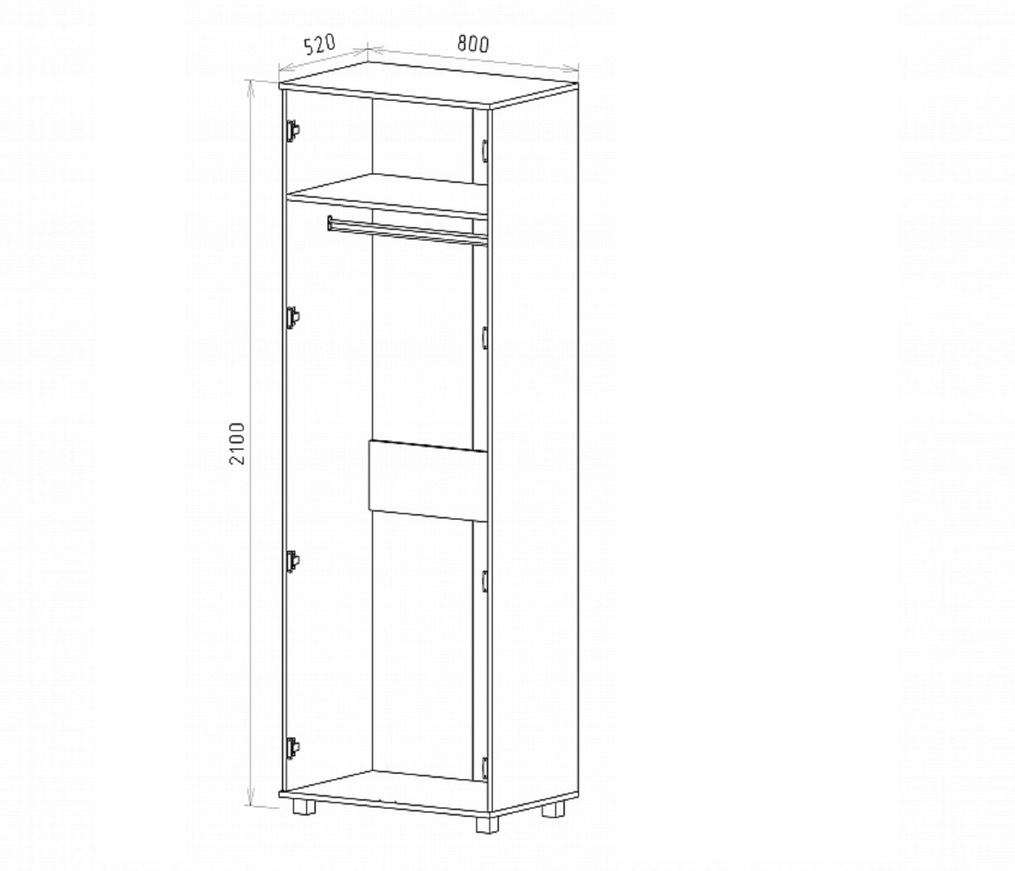 картинка Шкаф 2-х дверный ВЕГА модуль М-6 от магазина мебели