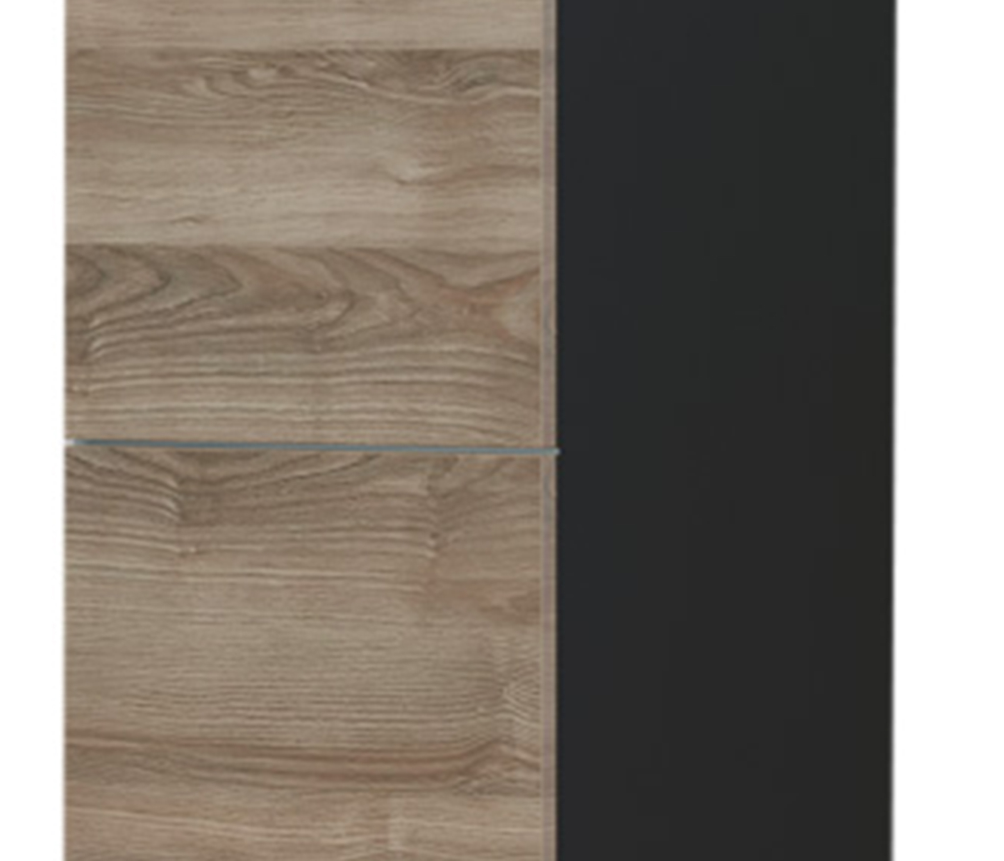 картинка Шкаф навесной 2Д Альда (черный/дуб велингтон) от магазина мебели