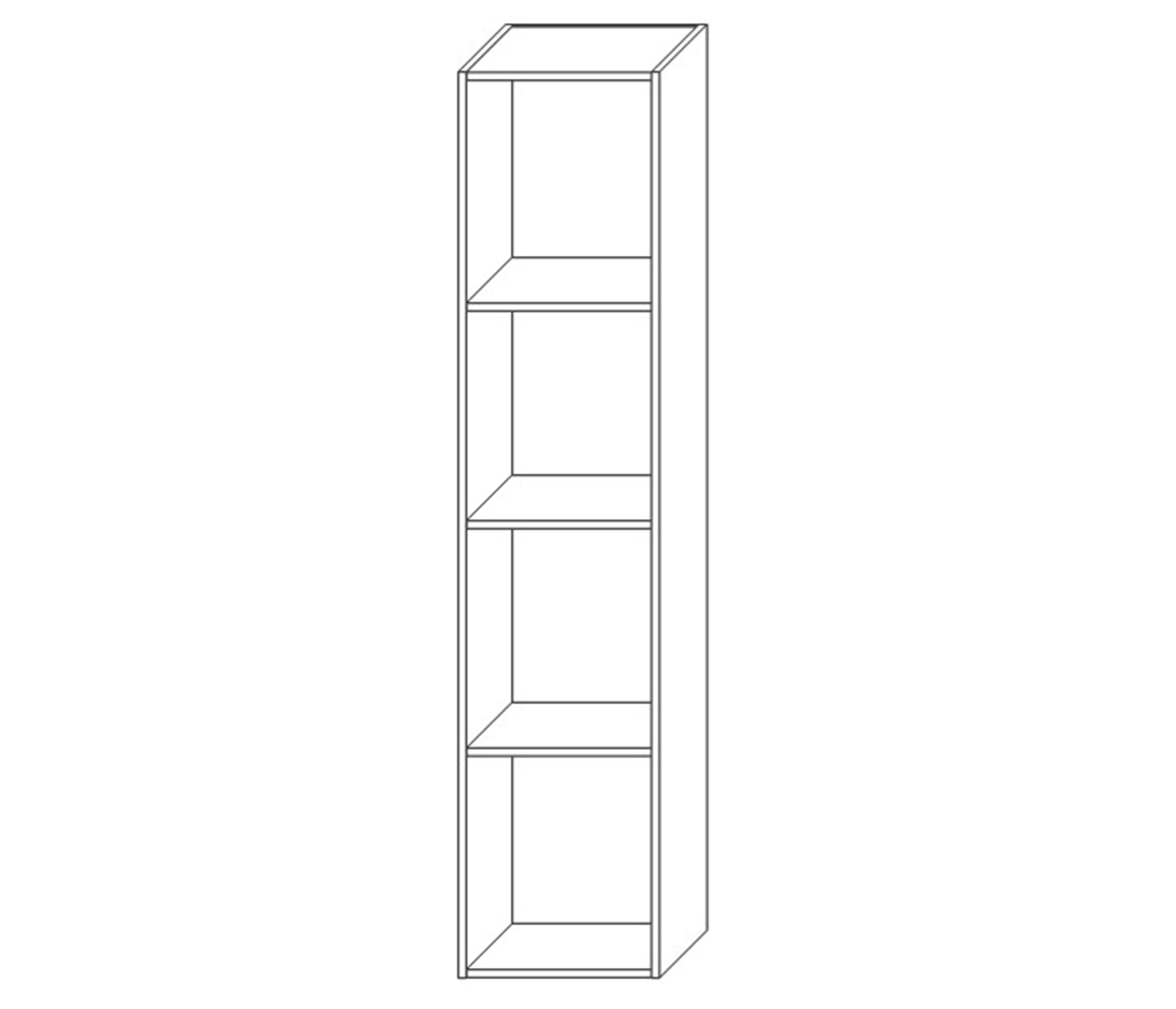 картинка Шкаф навесной 2Д Альда ( черный глянец ) от магазина мебели