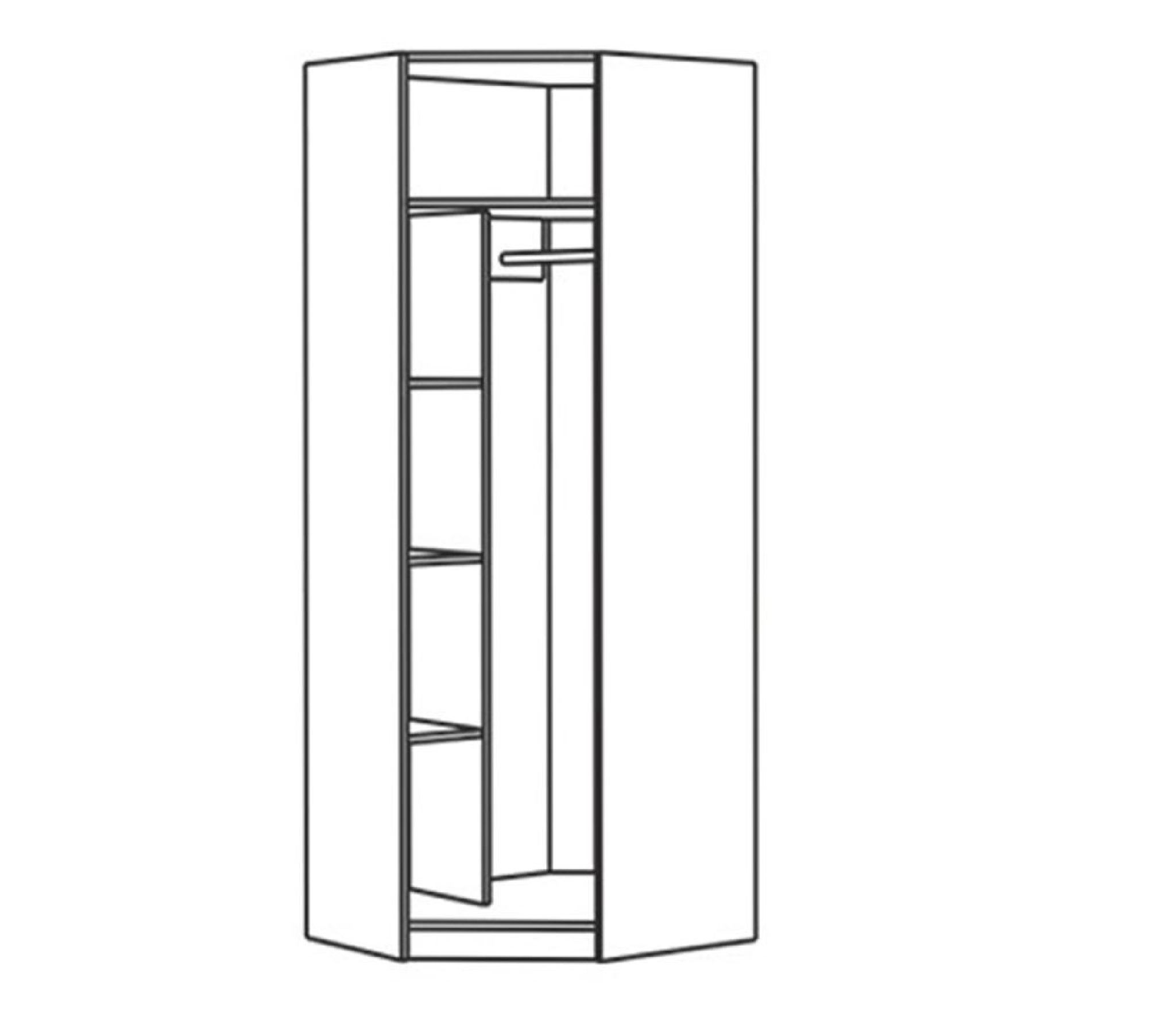картинка Шкаф угловой без зеркала  КРИСТИНА-3 с ф/п от магазина мебели