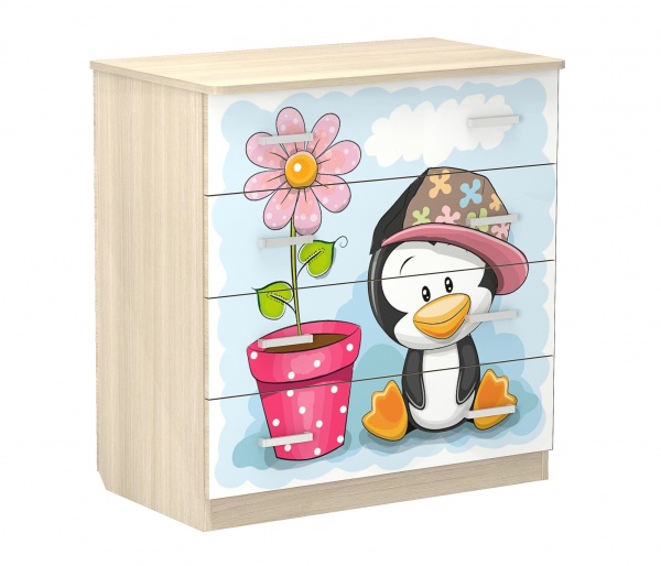 картинка Комод детский 1 пингвин от магазина мебели